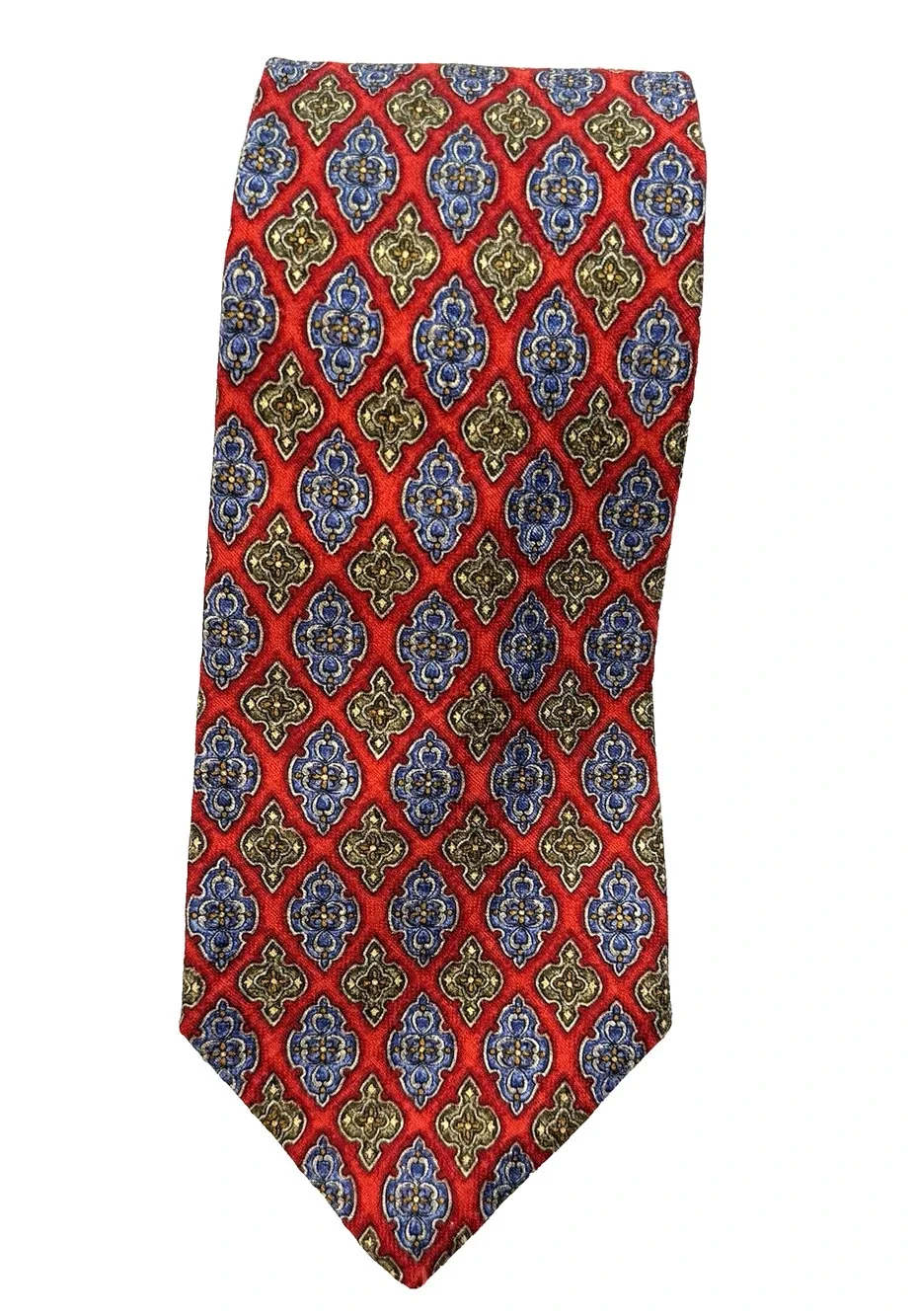 Robert Talbott best of class silk tie Nordstrom Red medallions Classic Designer